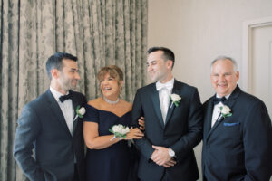 groom and parents